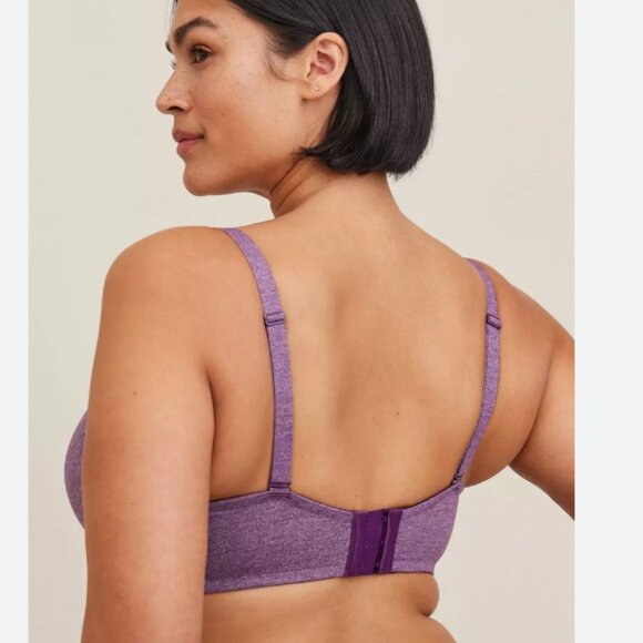 NWT Torrid Push-Up Plunge Bra 40D Purple Heather - Picture 2 of 9